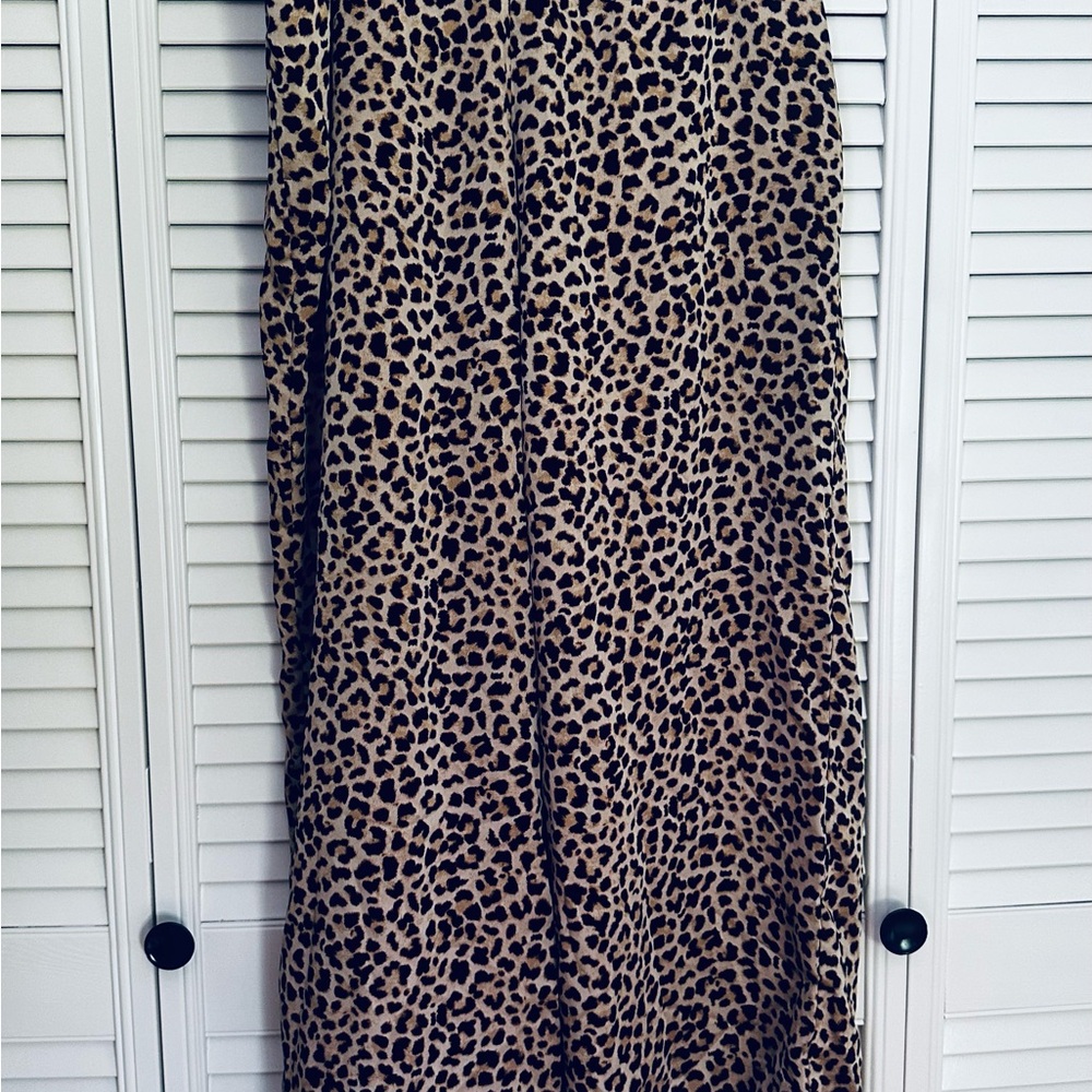 A New Day Brown and Black Satin Wide Leg Pants